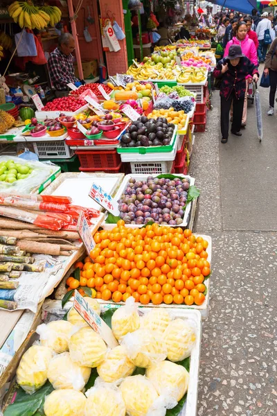 Strada del mercato a Kowloon, Hong Kong — Foto Stock