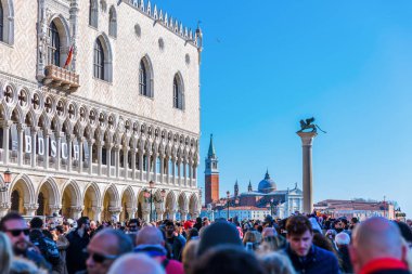 Piazzetta di San Marco Venedik Doge Sarayı ile