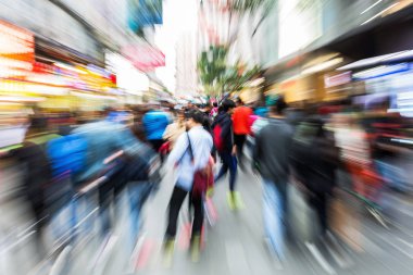 Yoğun kalabalık kentin etkisi zoom ile