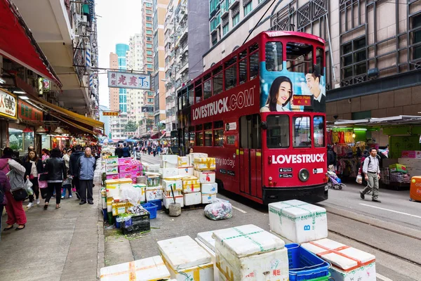 Gatubilden i Kowloon, Hongkong — Stockfoto