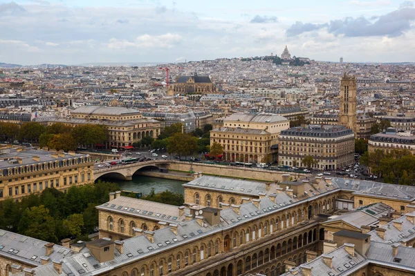 Antenn syn på Paris, Frankrike — Stockfoto