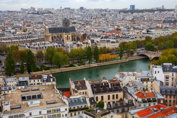 Antenn syn på Paris, Frankrike — Stockfoto