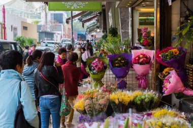 Kowloon, Hong Kong çiçek pazarı