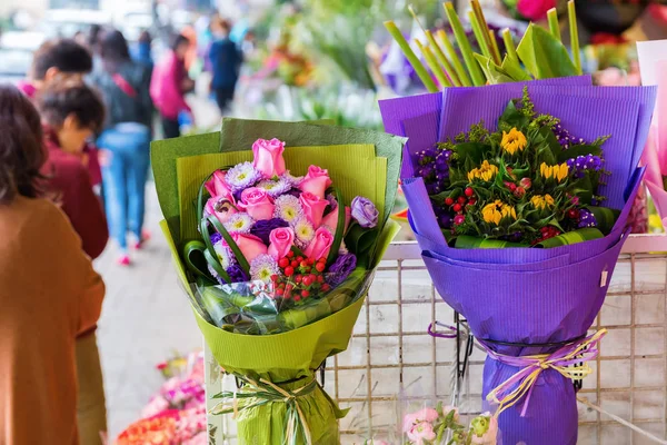 Blomstermarknaden i Hong Kong — Stockfoto