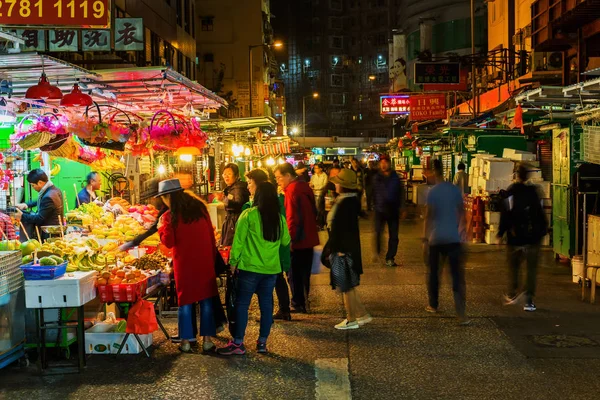 Nattmarknaden i Kowloon, Hongkong — Stockfoto