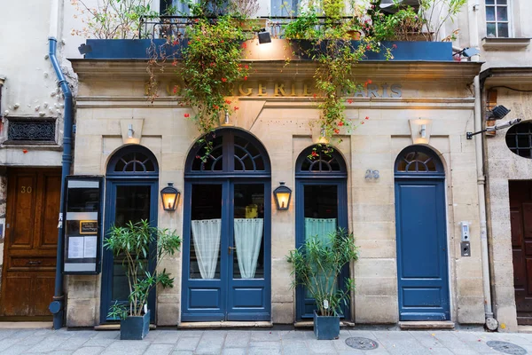Restauracja na Wyspy Świętego Ludwika, Paryż, Francja — Zdjęcie stockowe