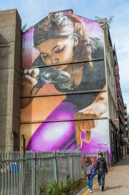 Glasgow, İngiltere'de sokak sanatı