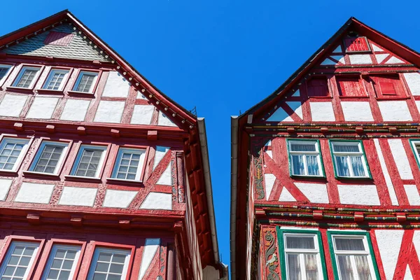 Fasader av gamla byggnader i Herborn, Tyskland — Stockfoto