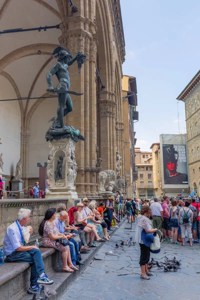 Loggia dei Lanzi w Florencja, Toskania, Włochy — Zdjęcie stockowe