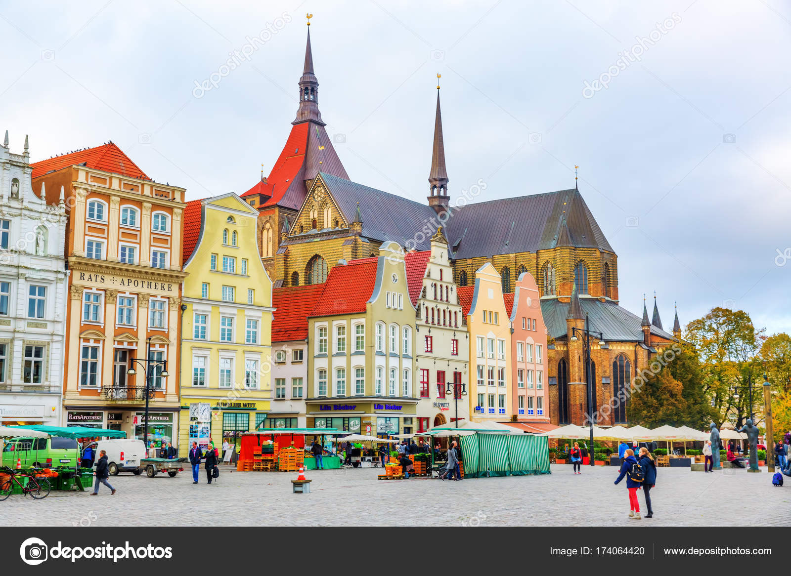 New Market Square in Rostock, Germany – Stock Editorial Photo
