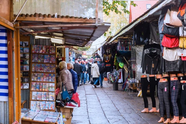 Berühmter polnischer Markt in Swinemünde, Polen — Stockfoto