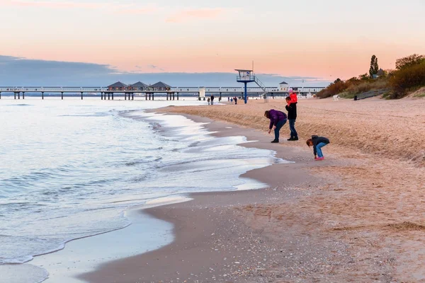 Scenę plaża na wyspie Uznam na wybrzeżu Morza Bałtyckiego — Zdjęcie stockowe