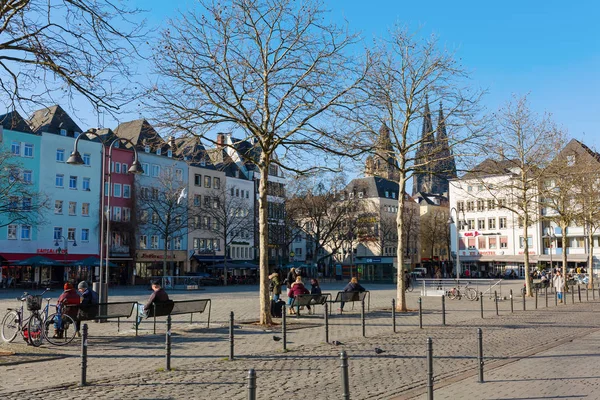 Stadtbild am Heumarkt in Köln — Stockfoto