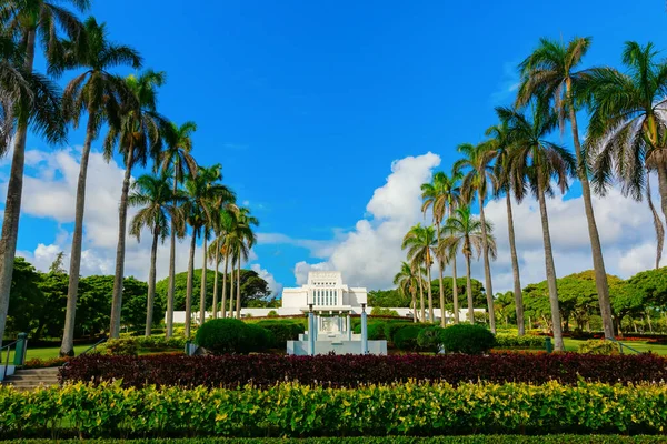 Laie Oahu Hawaje Listopada 2019 Świątynia Laie Hawaii Oahu Świątynia — Zdjęcie stockowe