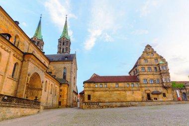 Bamberg Katedrali 'nin Almanya Bamberg' deki bir görüntüsü