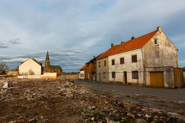 Syn Ännu Kvarvarande Hus Kerpen Manheim Västra Tyskland Som Mestadels — Stockfoto