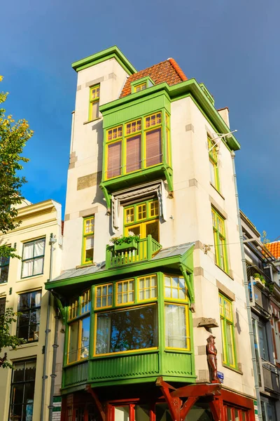 Oud Gebouw Oude Binnenstad Van Amsterdam Nederland — Stockfoto