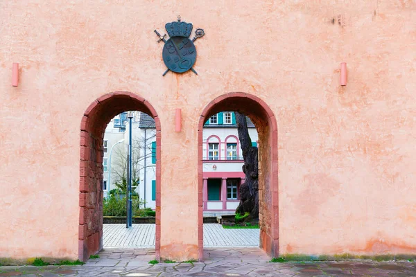 Bild Vägg Med Dörrar Vid Worms Cathedral Worms Tyskland — Stockfoto