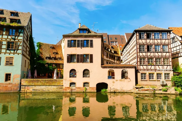 Vista Para Rio Ill Bairro Petite França Estrasburgo França — Fotografia de Stock