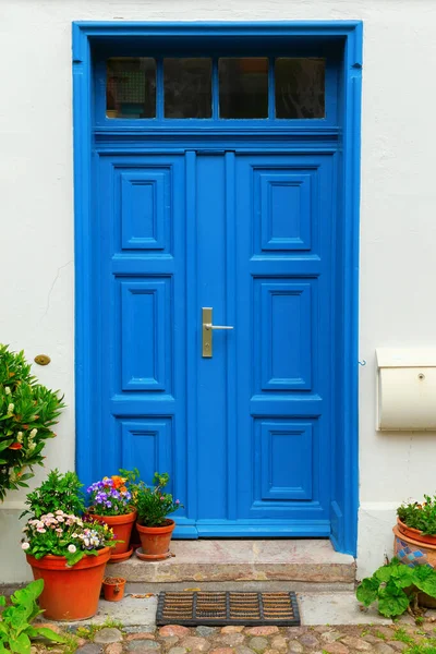 Imagen Una Colorida Puerta Vieja Stralsund Alemania — Foto de Stock