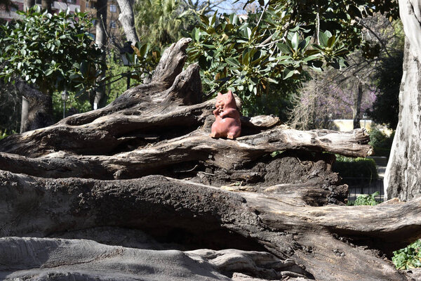 Toy onthe tree in the park