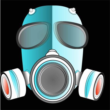 Büyük gaz maskeli vektör