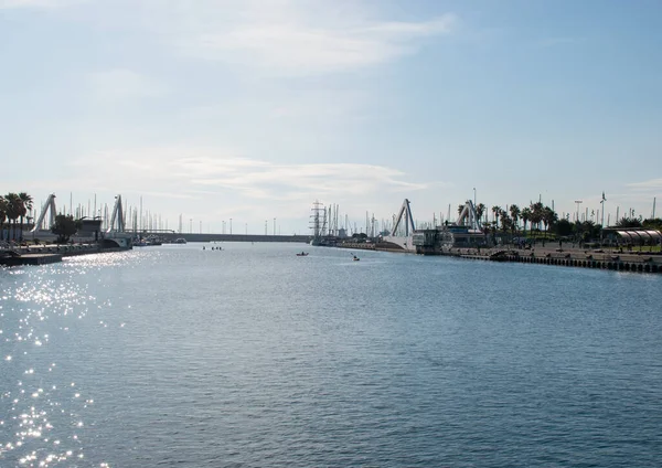 Paddlers Kayaks Morning Port — Stock Photo, Image