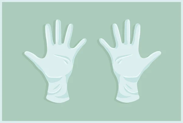 Guantes Médicos Fondo Plano — Vector de stock