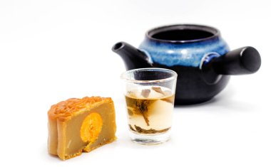 Moon pasta tatlı Çin stili ve çay