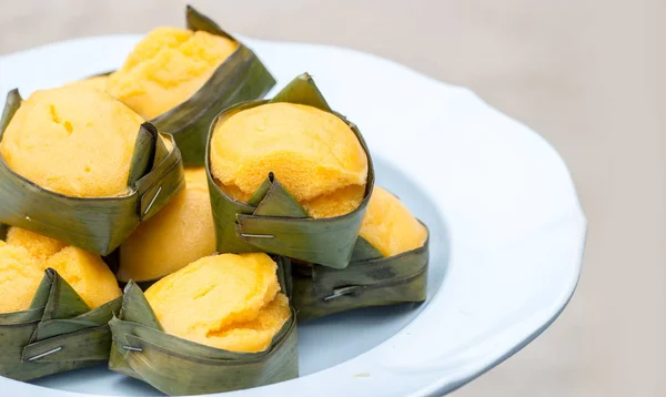 Thailändisches Dessert mit Palmkuchen — Stockfoto