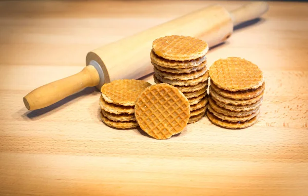 Homemade stroopwafel snack — Stock Photo, Image