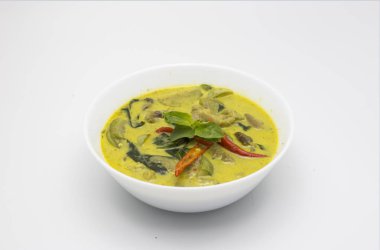 Yeşil köri baharatlı tavuk Tayland gıda