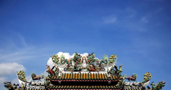 Decoração do templo chinês exterior — Fotografia de Stock