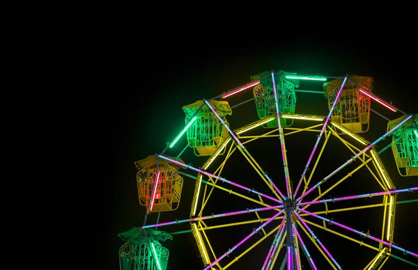 Pariserhjul med neonljus — Stockfoto