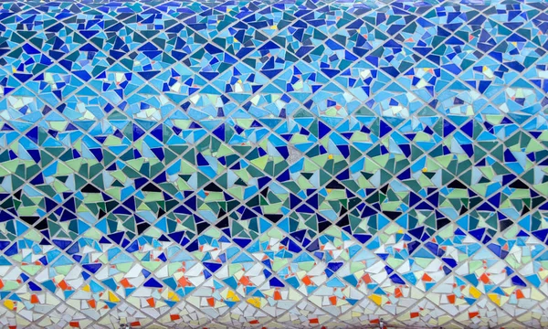 Close Van Kleurrijke Keramische Mozaïek Patroon Decoratie Achtergrond — Stockfoto