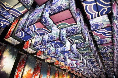 Sanat fener dekorasyon Asya tarzı gece