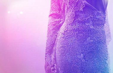 arka plan için renk ışık ruff kumaş Tekstil kapatın. Beautyful tekstil moda kavramı