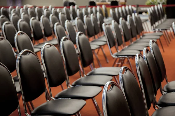 Roll of leather chair in seminar meeting — Stock Photo, Image