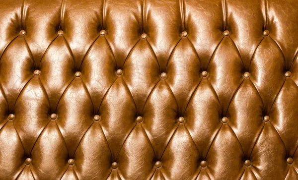 Luksusowy brązowy skórzany sofa tekstury — Zdjęcie stockowe