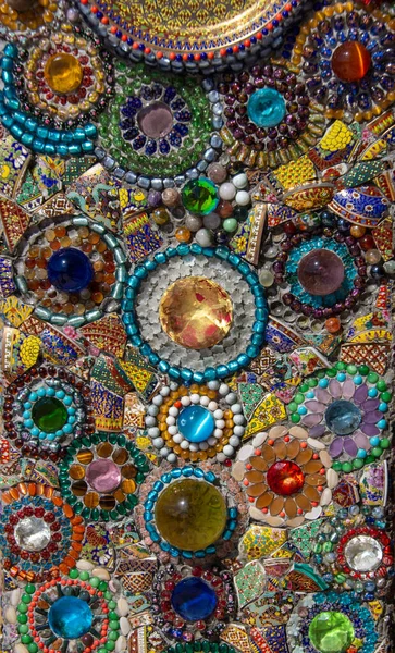 Hindistan Stili Dekorasyon Için Seramik Plastik Mücevherleri Yeniden Kullanın — Stok fotoğraf