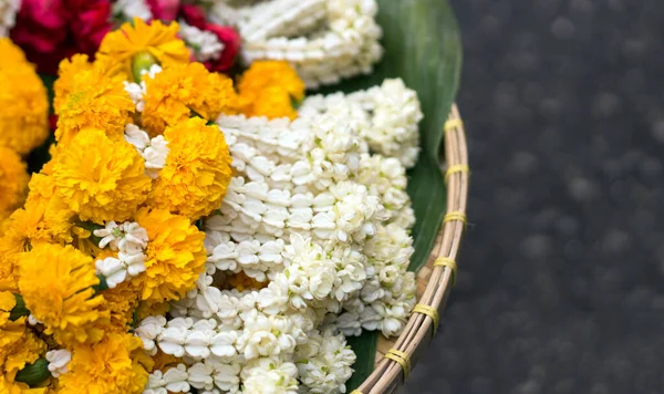 flower garland for prying god of hindu or buddism