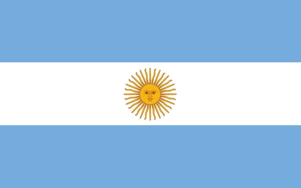 Argentína Zászlóvektor Grafika Téglalap Argentin Zászló Illusztráció Argentína Zászlaja Szabadság — Stock Vector