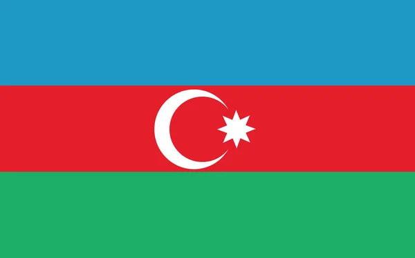 Azerbaijan Flag Vector Graphic Rectangle Azerbaijani Flag Illustration Azerbaijan Country — Stock Vector