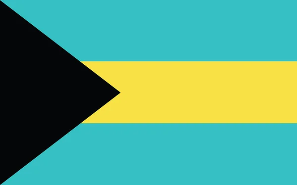 バハマ旗ベクトルグラフィック バハマの旗のイラストを長方形 バハマの国旗は自由 愛国心 独立の象徴である — ストックベクタ