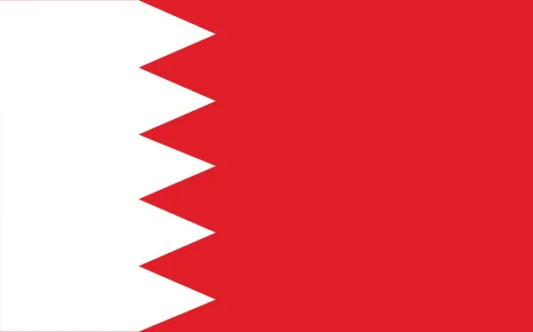 Bahrain Flaggenvektorgrafik Rechteckige Darstellung Der Bahrainischen Flagge Die Flagge Bahrains — Stockvektor