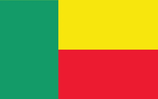 Benin Flagga Vektor Grafik Rektangel Beninesisk Flagga Illustration Benin Country — Stock vektor