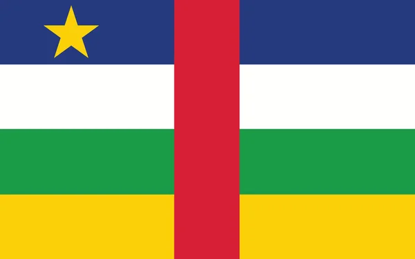 Centralafrikanska Republikens Flaggvektor Grafisk Rektangel Centralafrikanska Flaggan Illustration Centralafrikanska Republikens — Stock vektor
