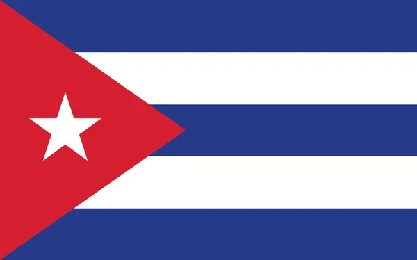 Cuba Bandera Vector Gráfico Ilustración Rectángulo Bandera Cubana Bandera Cuba — Archivo Imágenes Vectoriales