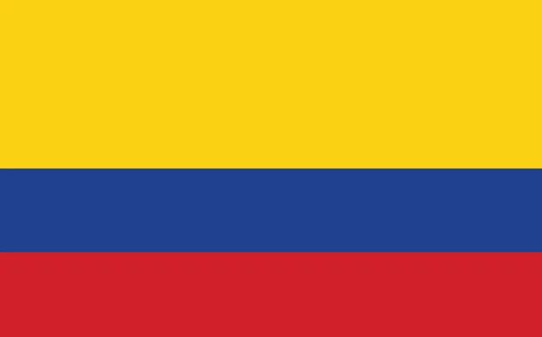 哥伦比亚标记向量图形 矩形哥伦比亚国旗插图 哥伦比亚国旗是自由 爱国主义和独立的象征 — 图库矢量图片