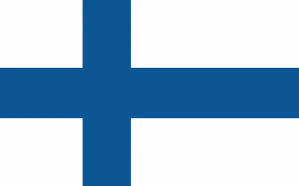 Gráfico Vectorial Bandera Finlandia Rectángulo Ilustración Bandera Finlandesa Bandera Finlandia — Archivo Imágenes Vectoriales